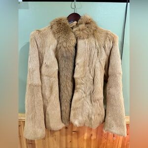 Tan Real Fur Coat Xs